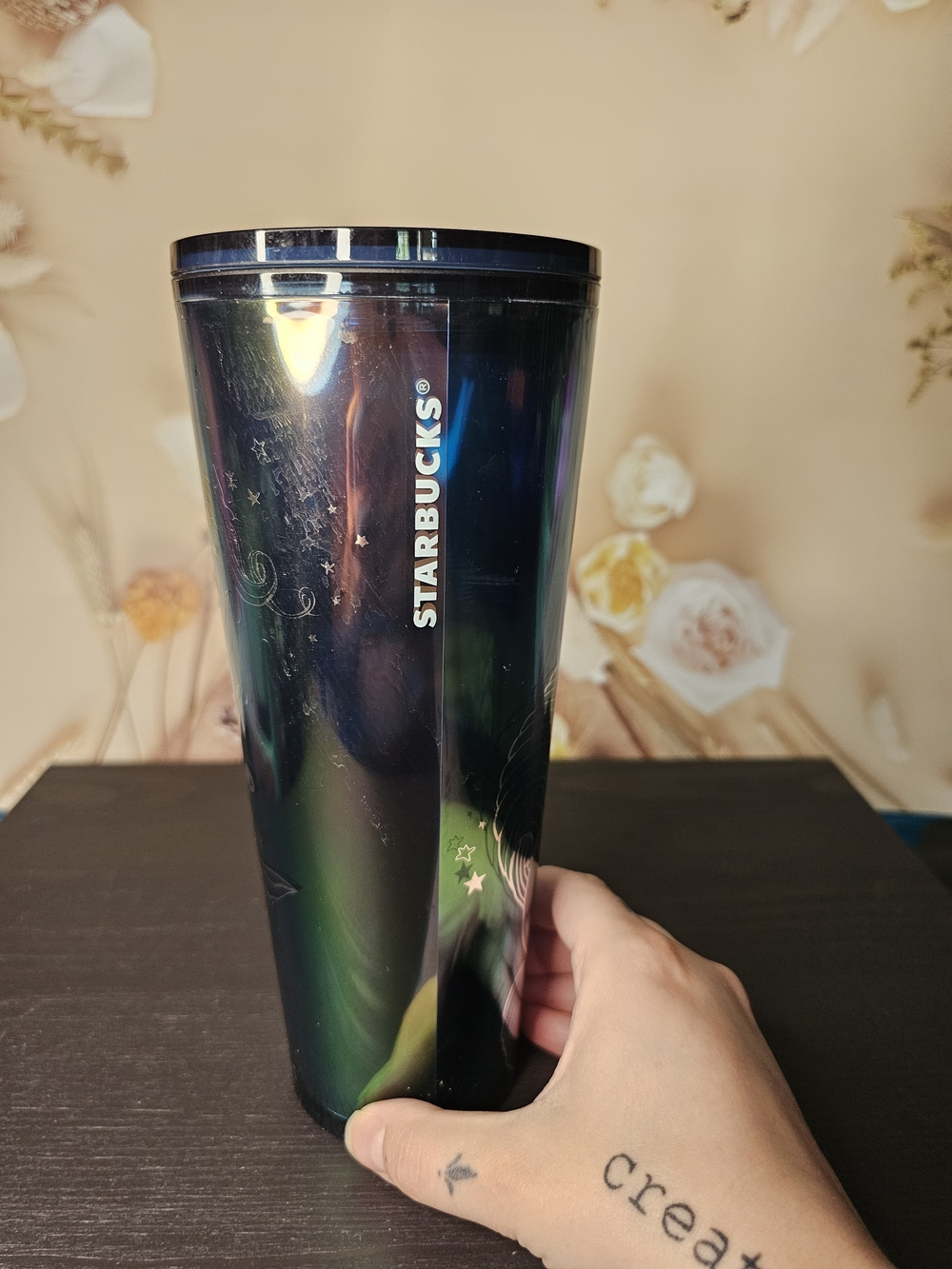 Starbucks Iridescent Green-Black Traveler Tumbler